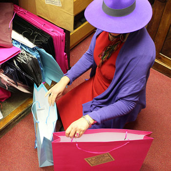 coloured paper bags