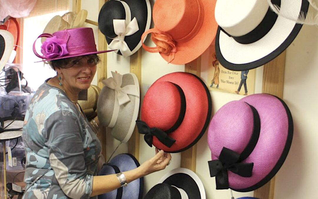 three ladies parasisal hats