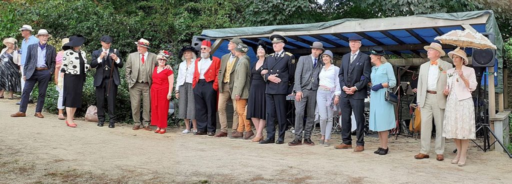 The Most Elegant Ensemble, couples category: Bridport Hat Festival 2019