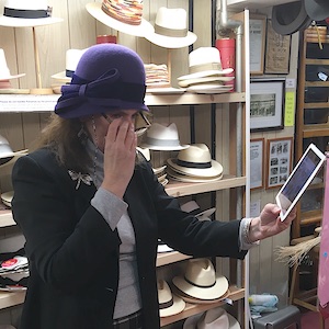 Zoom hat talk in cloche