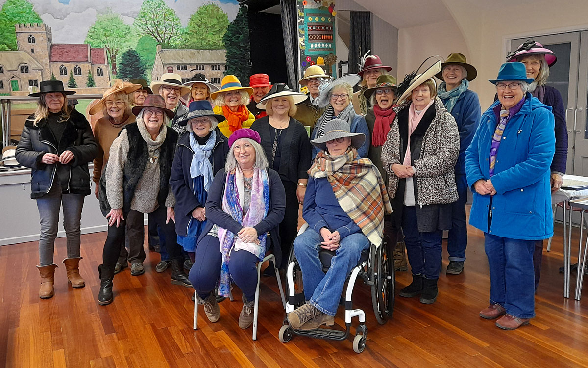 Audience at Hat Talk by Sue of T Snook, hatters of Bridport