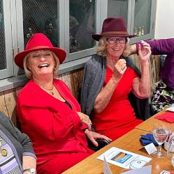 Tangent ladies at Hat Talk by Sue, for T Snook hatters of Bridport