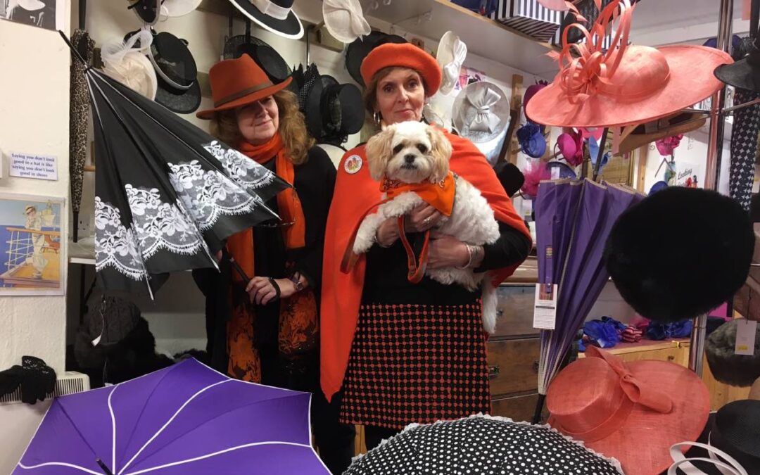 Hallowe'en 2023 at T Snook, hat shop in Bridport, Dorset, UK