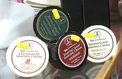 Shaving cream at T Snook, hat shop in Bridport, Dorset