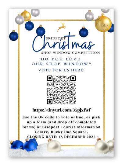 Bridport Christmas Shop Window Competition - poster 2023
