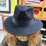 Borges & Scott widebrim wibbon wool felt hat at T Snook hat shop in Bridport Dorset UK