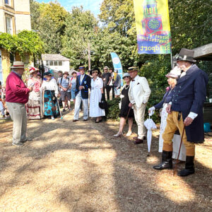 Bridport Hat Festival 2025 'Elegant Ensemble' competition, sponsored by T Snook, hatters. Best Dressed Couples category