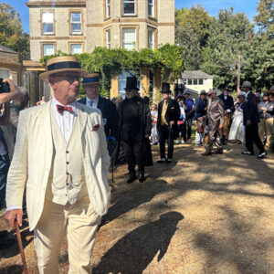 Bridport Hat Festival 2025 'Elegant Ensemble' competition, sponsored by T Snook, hatters. Best Dressed Gentleman category.