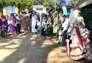 Bridport Hat Festival 2025 'Elegant Ensemble' competition, sponsored by T Snook, hatters. Best Dressed Ladies category