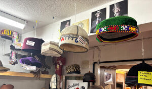 Part of the mini-museum at T Snook, hatters of Bridport, Dorset, UK