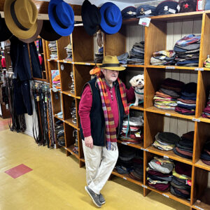 Fedoras & caps at T Snook, hatters of Bridport, Dorset, UK